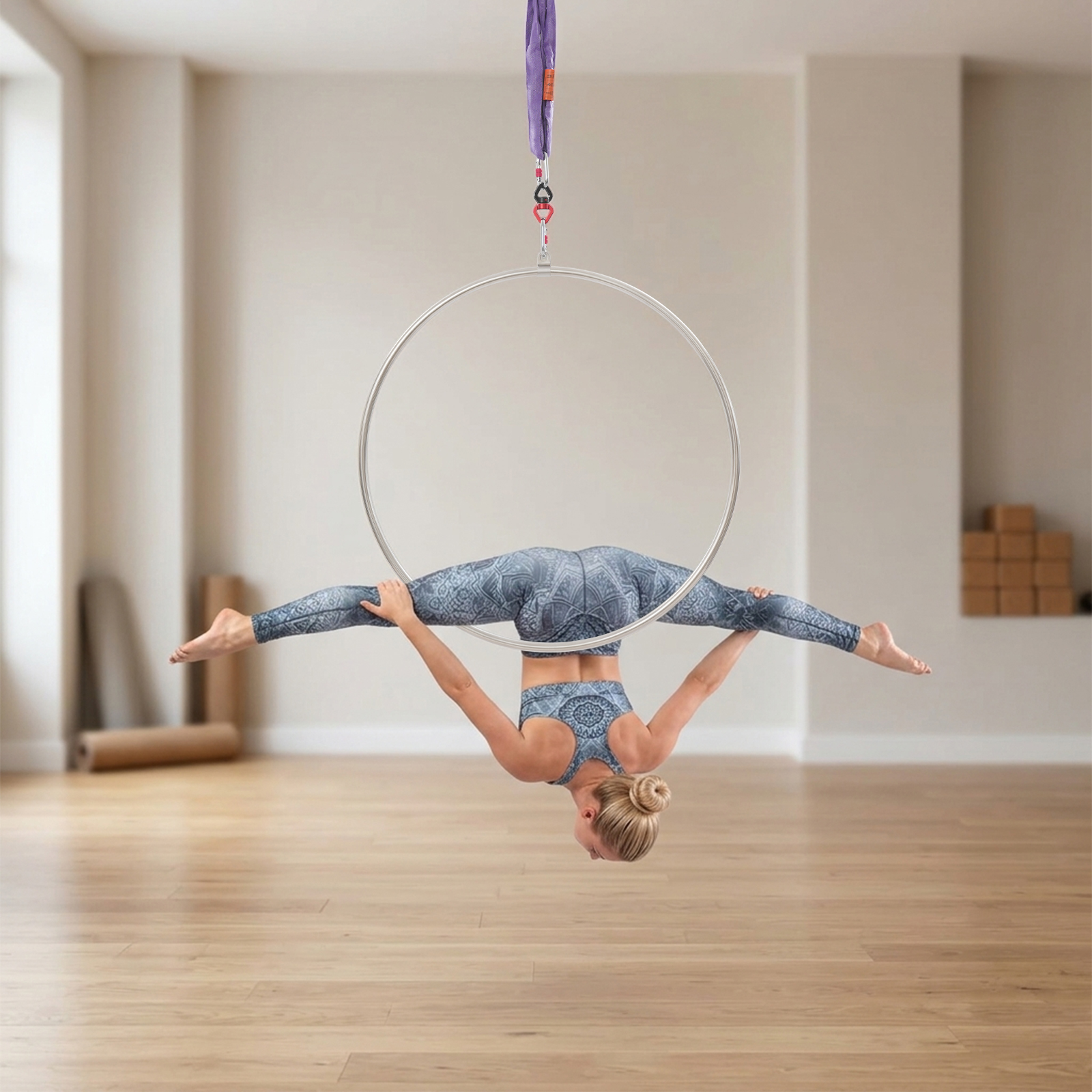 Yoga Fitness Ring - Aerial Hoop Set, 95CM 37.4 Inch