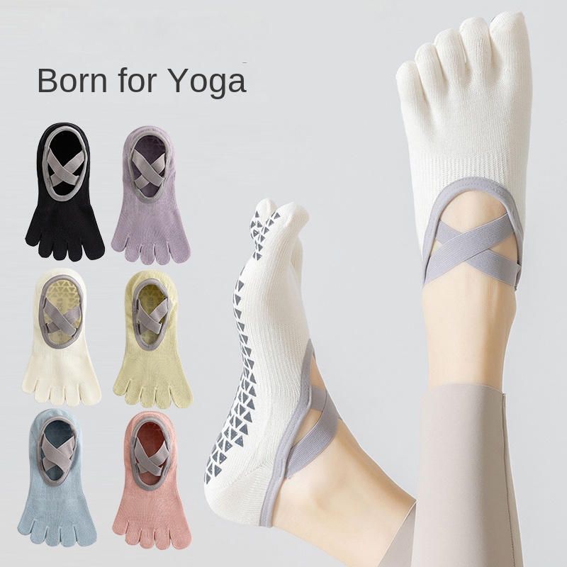 Yoga Fitness Pilates - Women Non-Slip Five-Toe Yoga Socks, Breathable