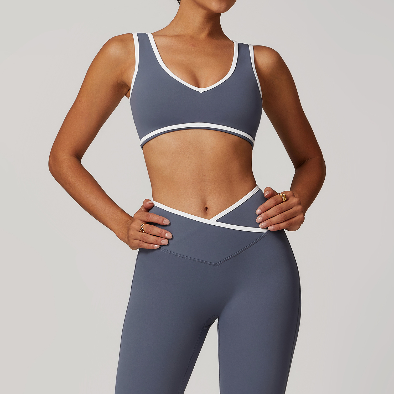 Yoga Fitness Body - V-Neck Sports Bra Women Top Push
