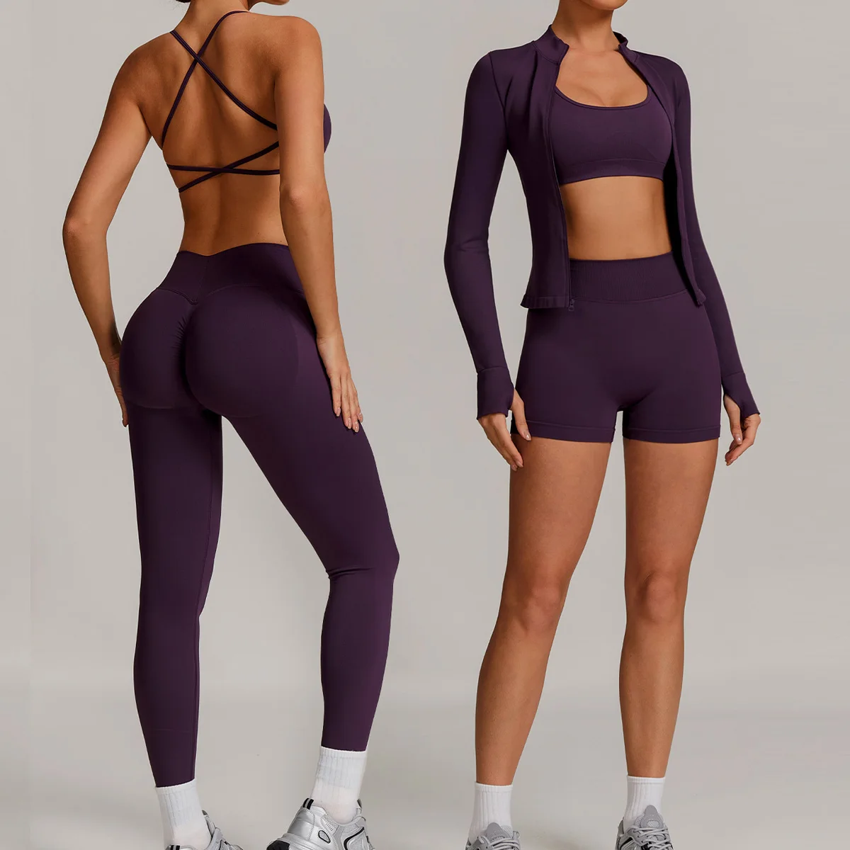 Yoga Fitness Kit - 2PCS Yoga Seamless Set Sexy Gym