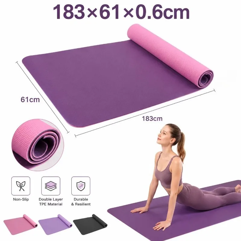 Yoga Fitness Pilates - Yoga Mats Anti-slip Sport Fitness Mat