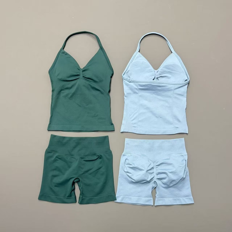 2 Piece Gym Set Women Seamless - Yoga Fitness Outfit ulasan dan harga
