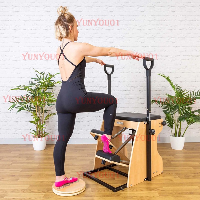 Solid Wood Pilates Rotating Di - Yoga Fitness Wheel ulasan dan harga