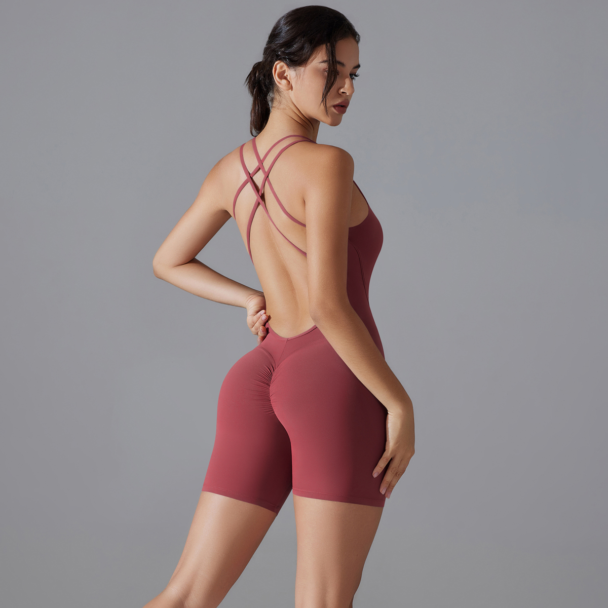 Yoga Set Sexy Backless Sporty  - Yoga Fitness Outfit ulasan dan harga