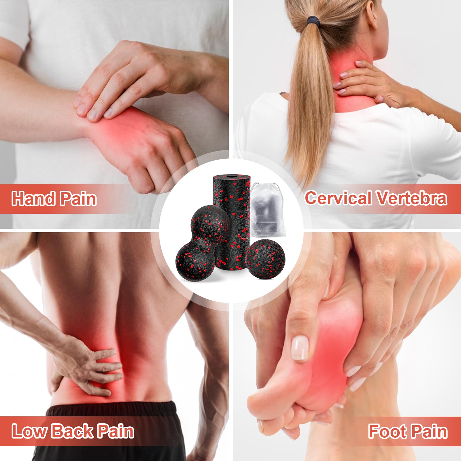Hollow Yoga Roller Massage Pea - Yoga Fitness Ball ulasan dan harga