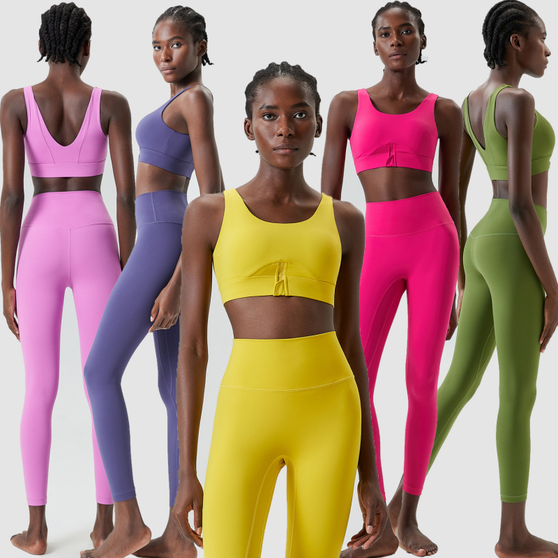 Two Pieces Set Zipper Yoga Spo - Yoga Fitness Outfit ulasan dan harga