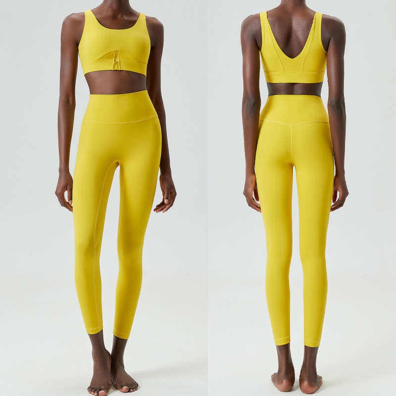 Two Pieces Set Zipper Yoga Spo - Yoga Fitness Outfit ulasan dan harga