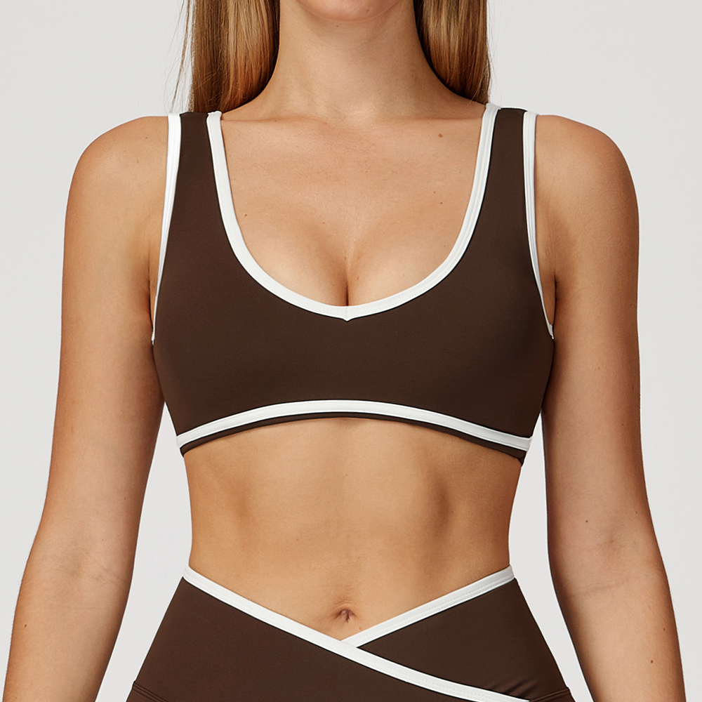 V-Neck Sports Bra Women Top Pu - Yoga Fitness Body ulasan dan harga