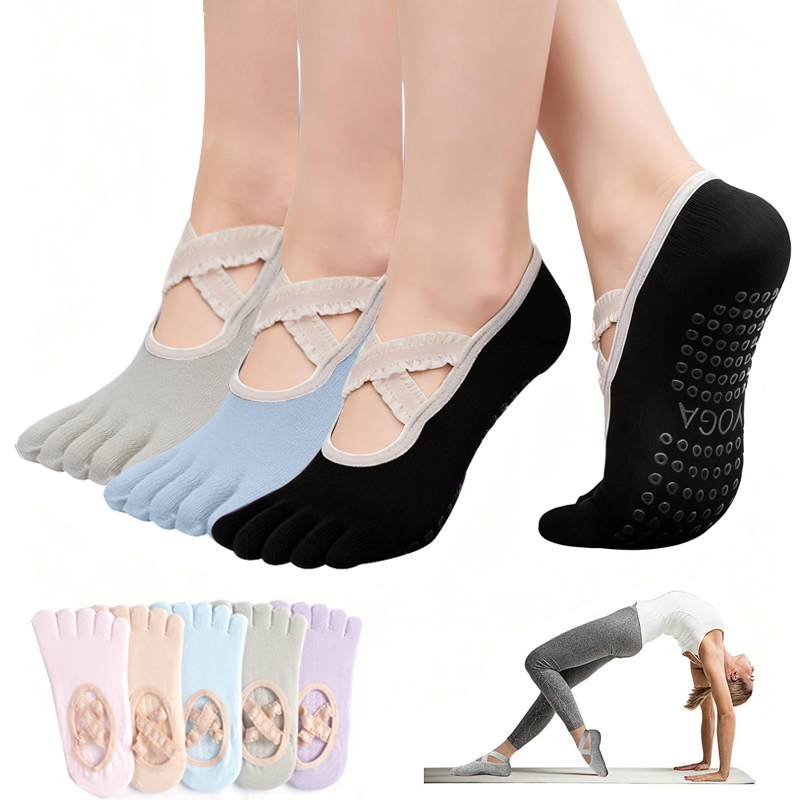 Ladies Non-Slip Pilates Socks  - Yoga Fitness Pilates ulasan dan harga