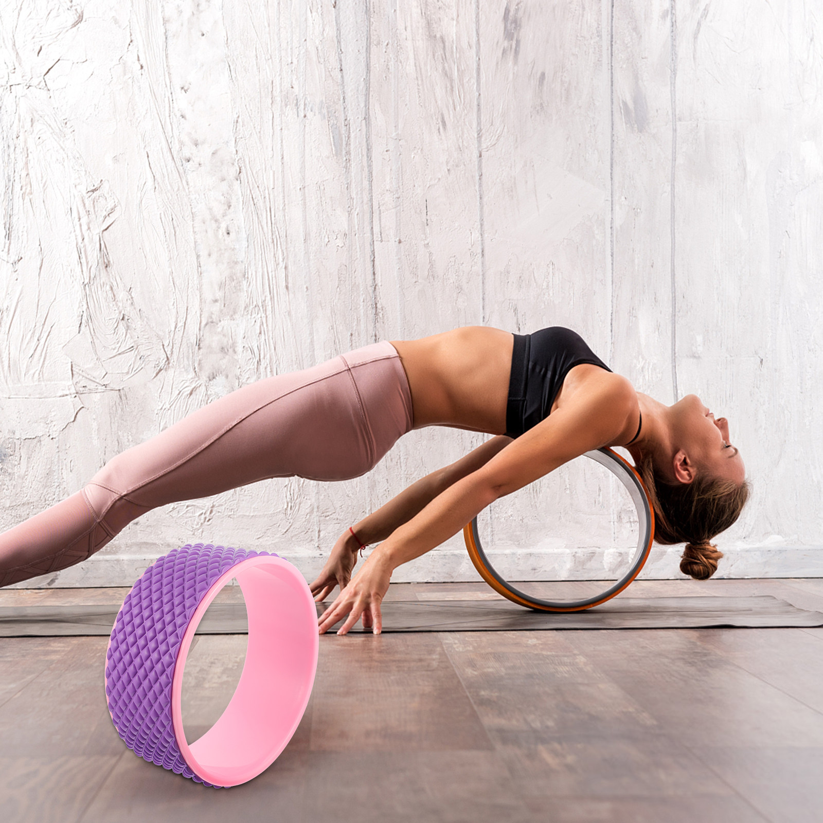 1Pcs Yoga Wheel Plastic Hardne - Yoga Fitness Wheel ulasan dan harga