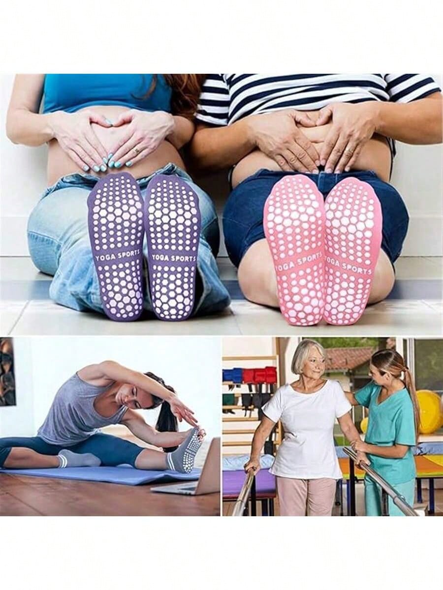 5 Pairs Women Double Stripe No - Yoga Fitness Pilates ulasan dan harga
