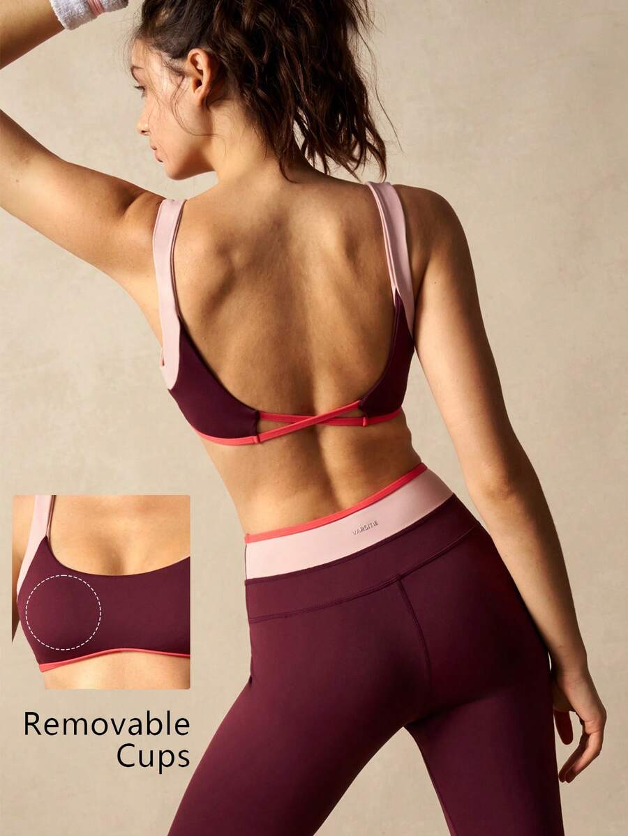 Color-Blocked Backless Sports  - Yoga Blocks ulasan dan harga