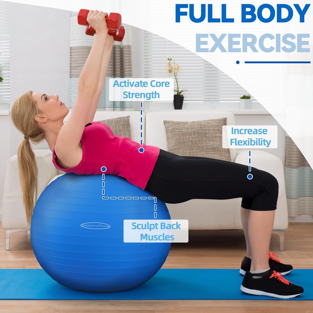 Anti-Burst Slip Resistant Exer - Yoga Fitness Ball ulasan dan harga