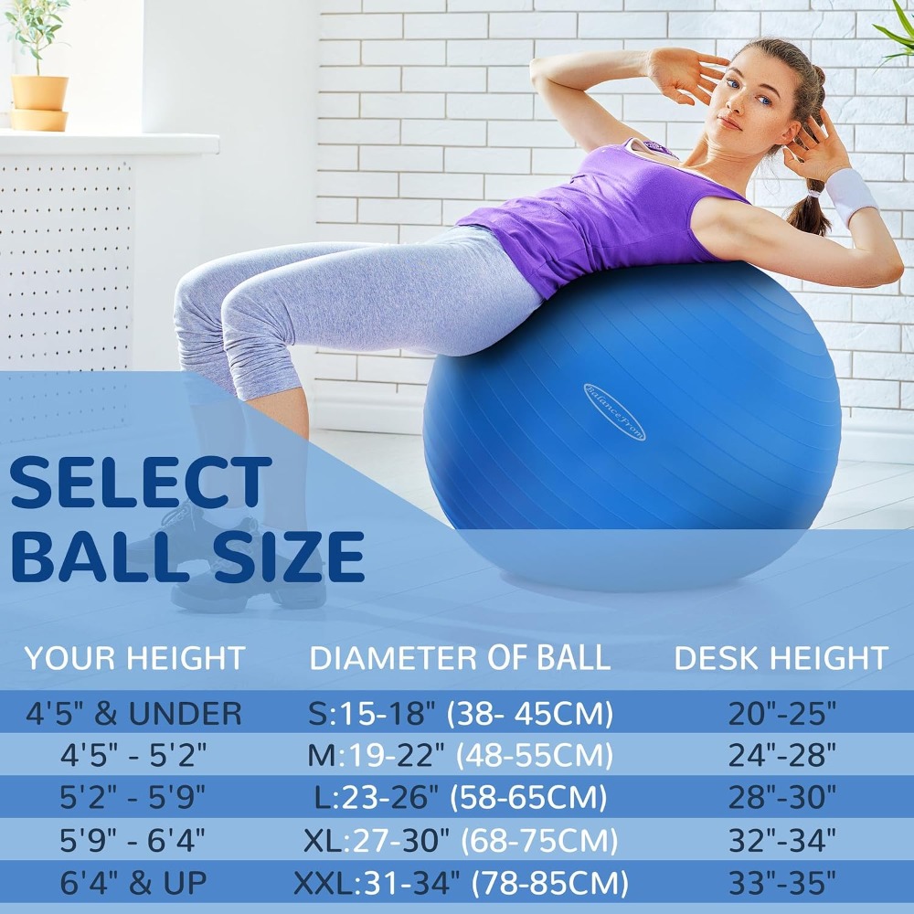 Anti-Burst Slip Resistant Exer - Yoga Fitness Ball ulasan dan harga