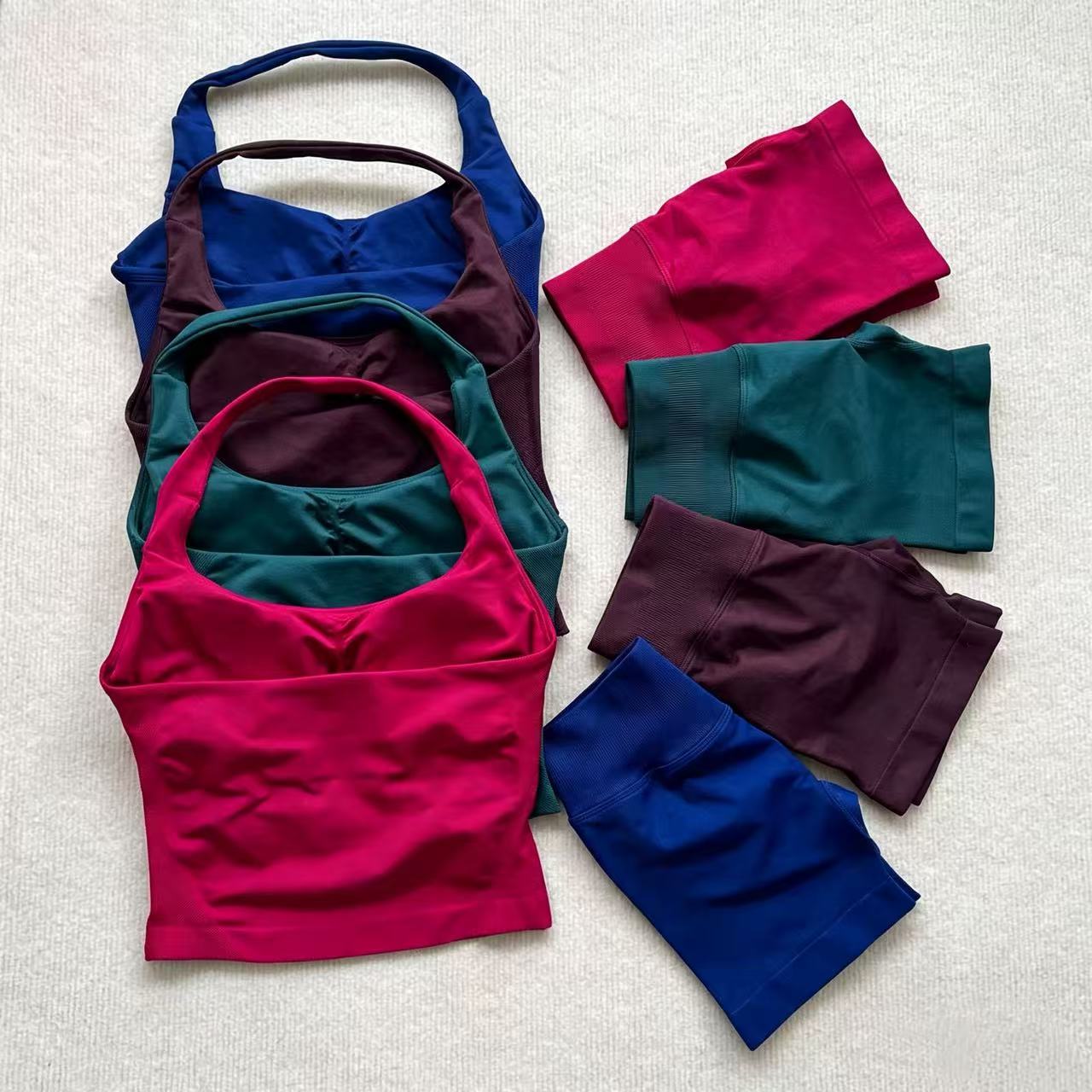 2PCs Peach High Waist Belly Hi - Yoga Fitness Kit ulasan dan harga