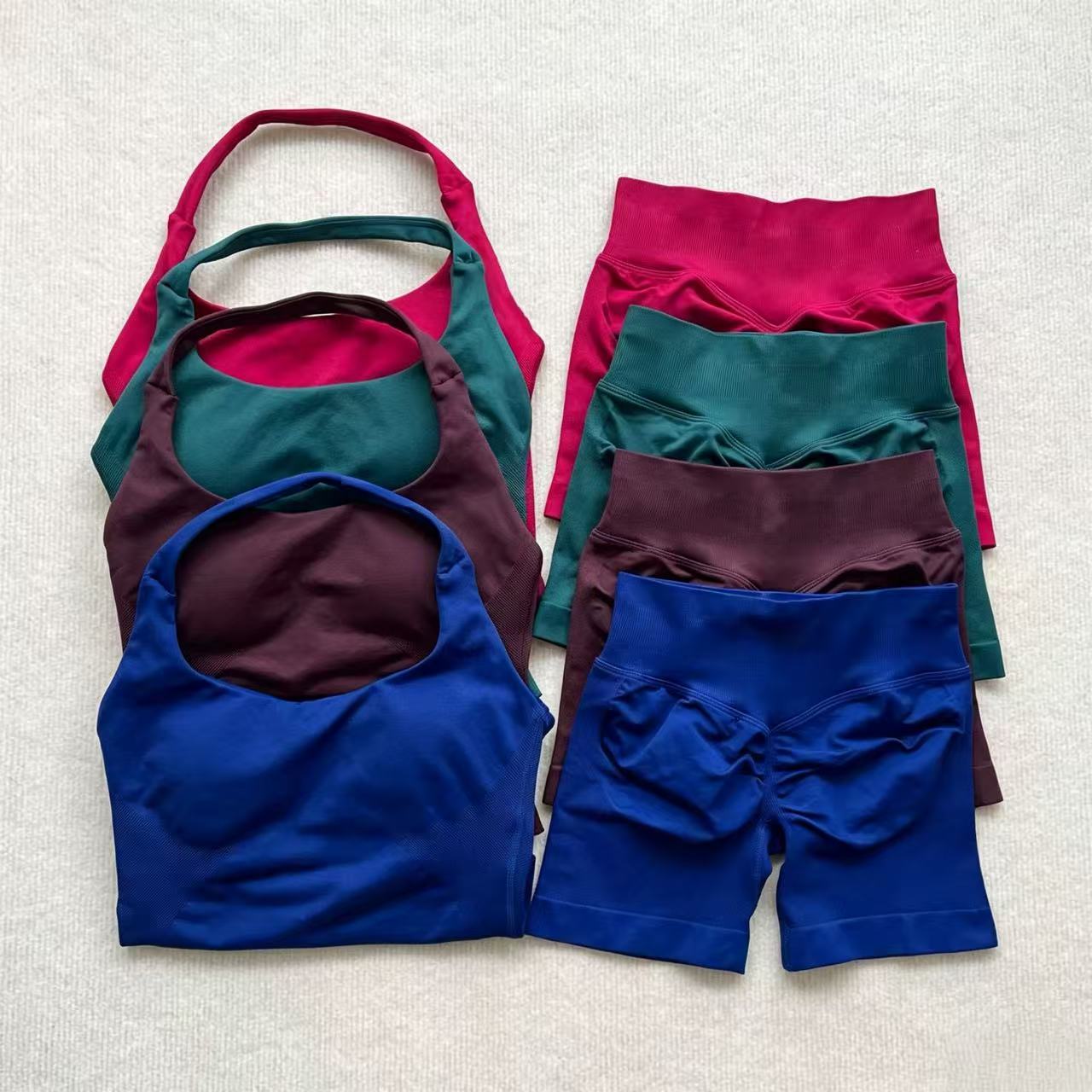2PCs Peach High Waist Belly Hi - Yoga Fitness Kit ulasan dan harga