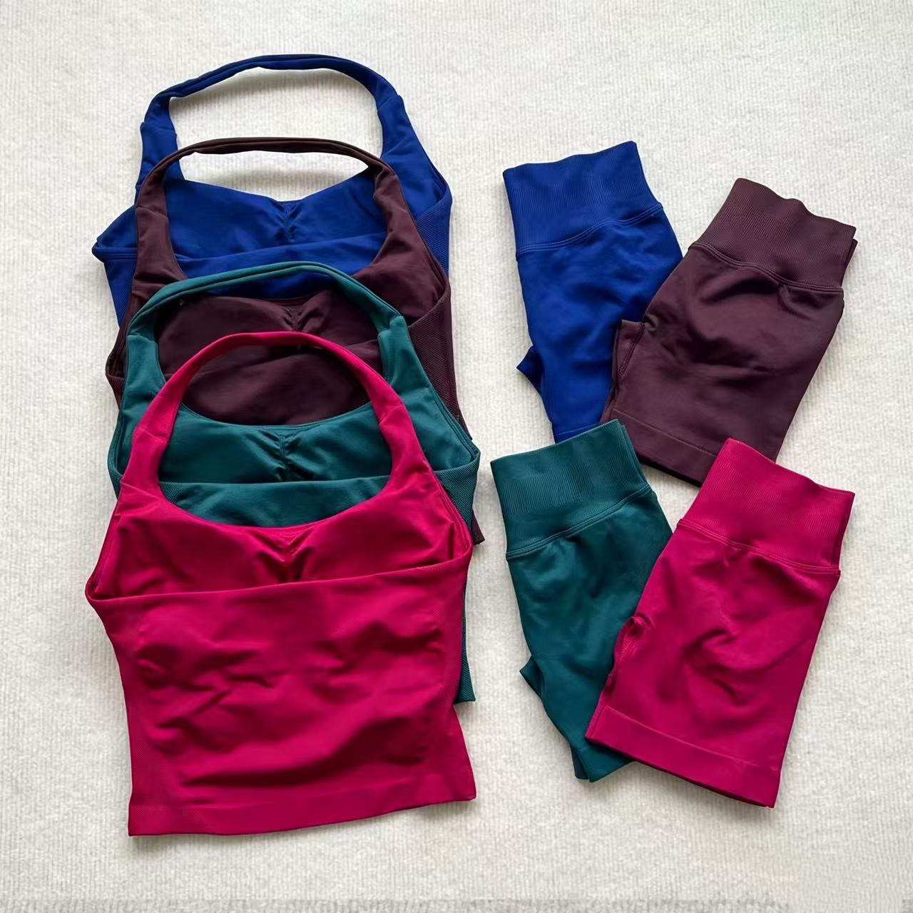 2PCs Peach High Waist Belly Hi - Yoga Fitness Kit ulasan dan harga