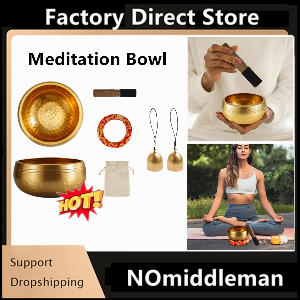 1Set Singing Bowl Set Meditati - Yoga Fitness Outfit ulasan dan harga