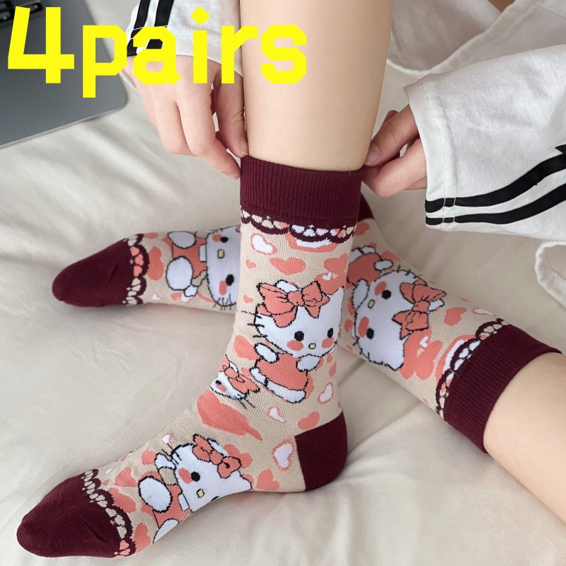 4 pairsof HelloKitty anti slip - Yoga Fitness First ulasan dan harga