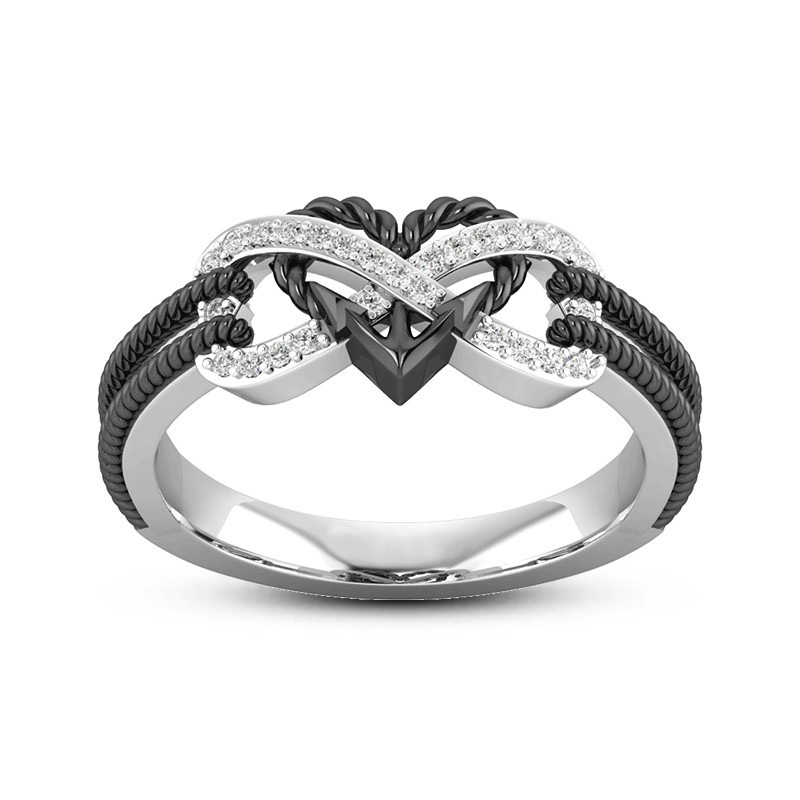 Black Rose Gold Color Heart Ri - Yoga Fitness Ring ulasan dan harga
