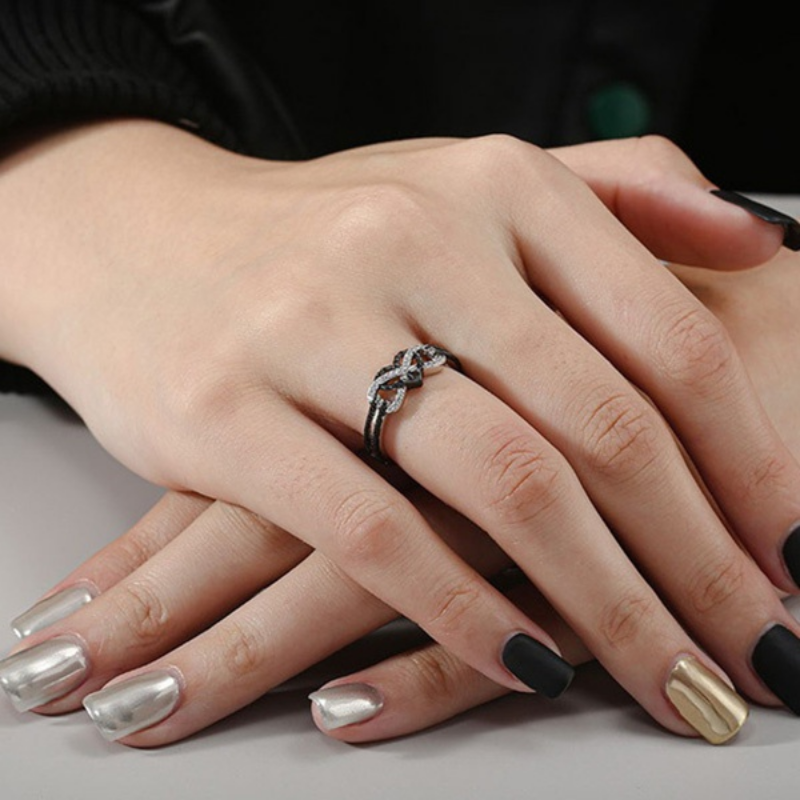 Black Rose Gold Color Heart Ri - Yoga Fitness Ring ulasan dan harga