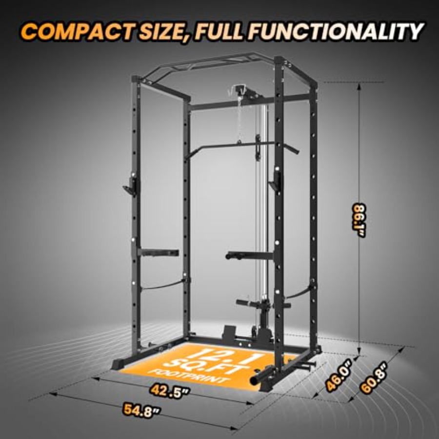 Home Gym Power Cage Heavy-Duty - Lat Pulldown Bar ulasan dan harga