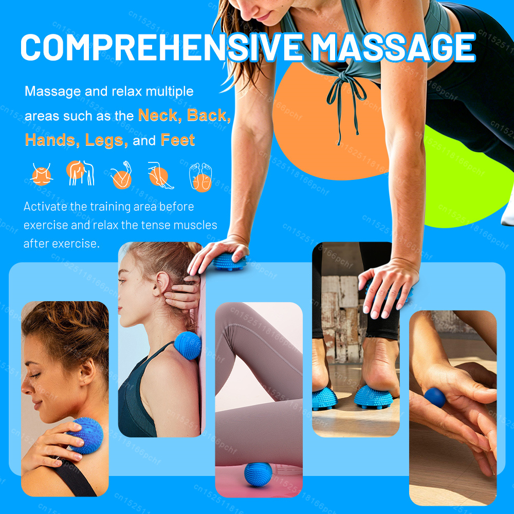 1/2pcs Neuro Massage Ball with - Yoga Fitness Ball ulasan dan harga