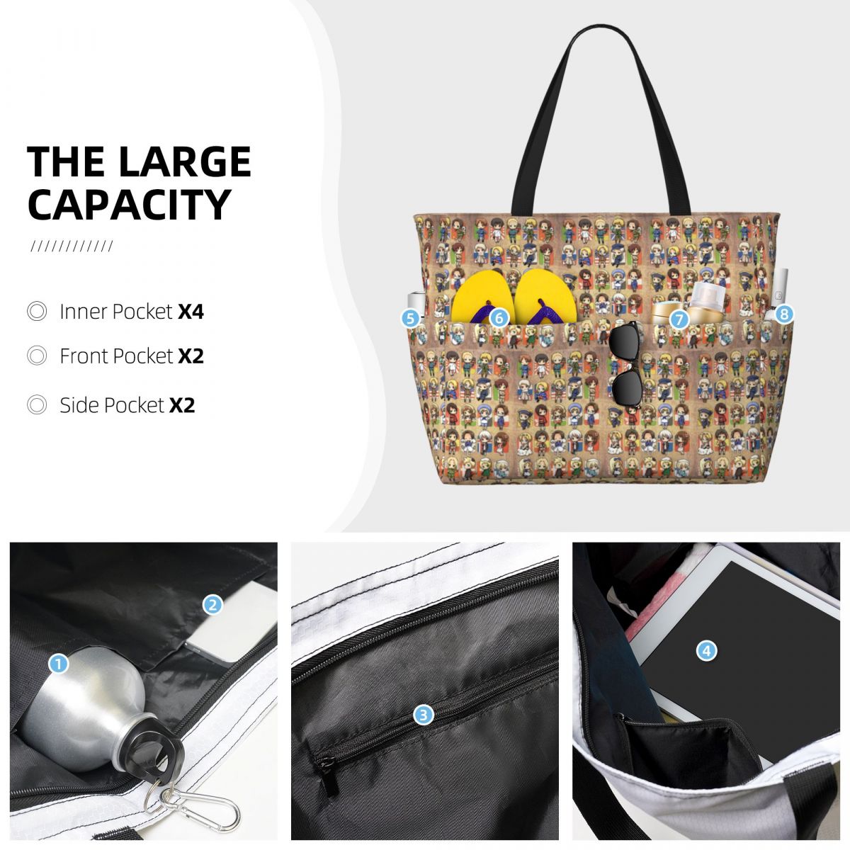 Hetalia Group Beach Tote Bag S - Yoga Fitness Group ulasan dan harga