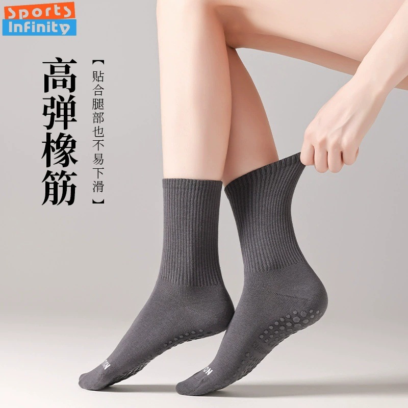 Solid Color Yoga Socks Anti Sl - Yoga Fitness Pilates ulasan dan harga