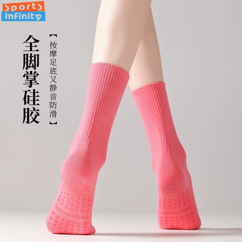 Solid Color Yoga Socks Anti Sl - Yoga Fitness Pilates ulasan dan harga